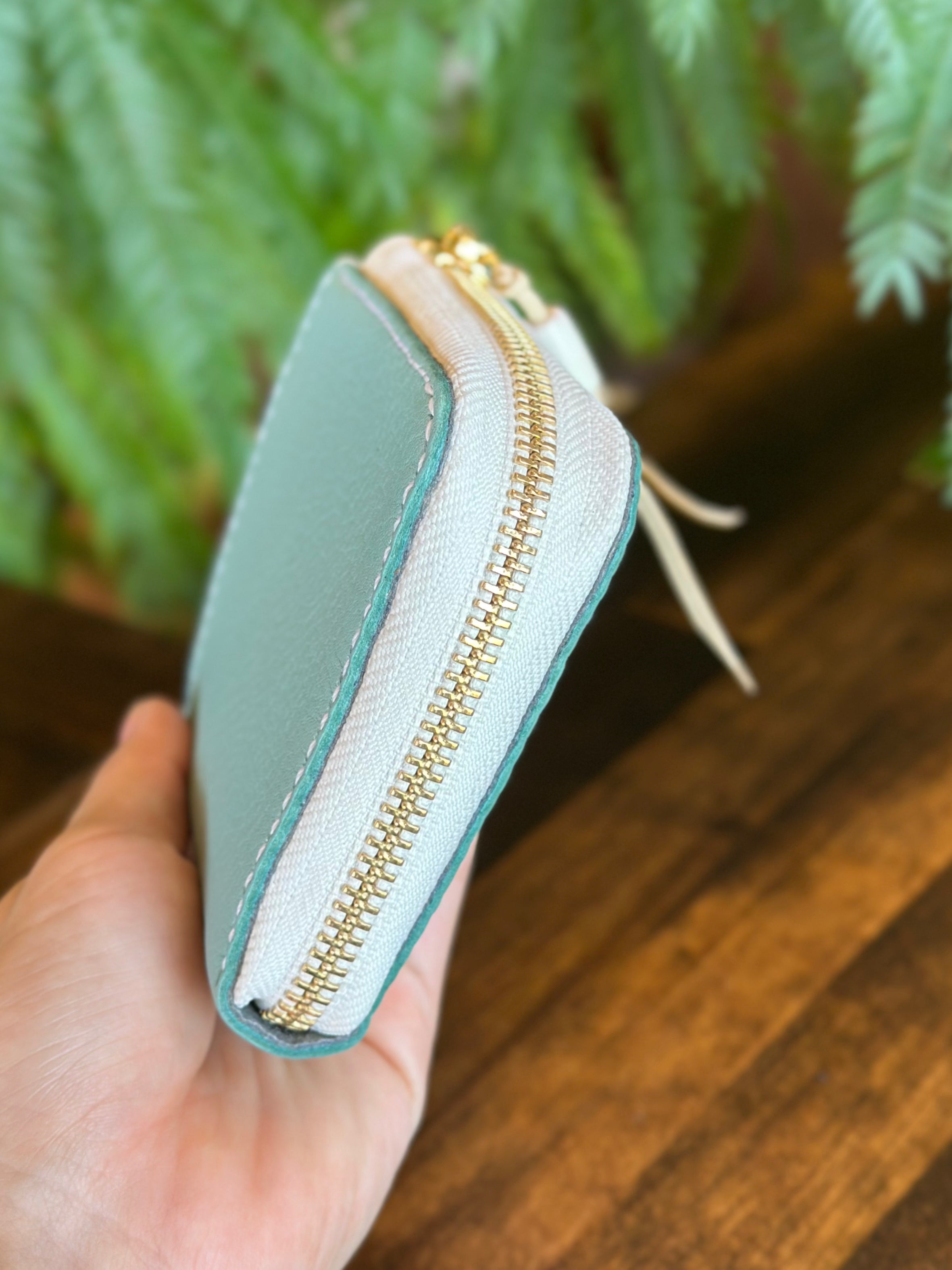 【屋久鹿革】究極の島財布(ターコイズ)