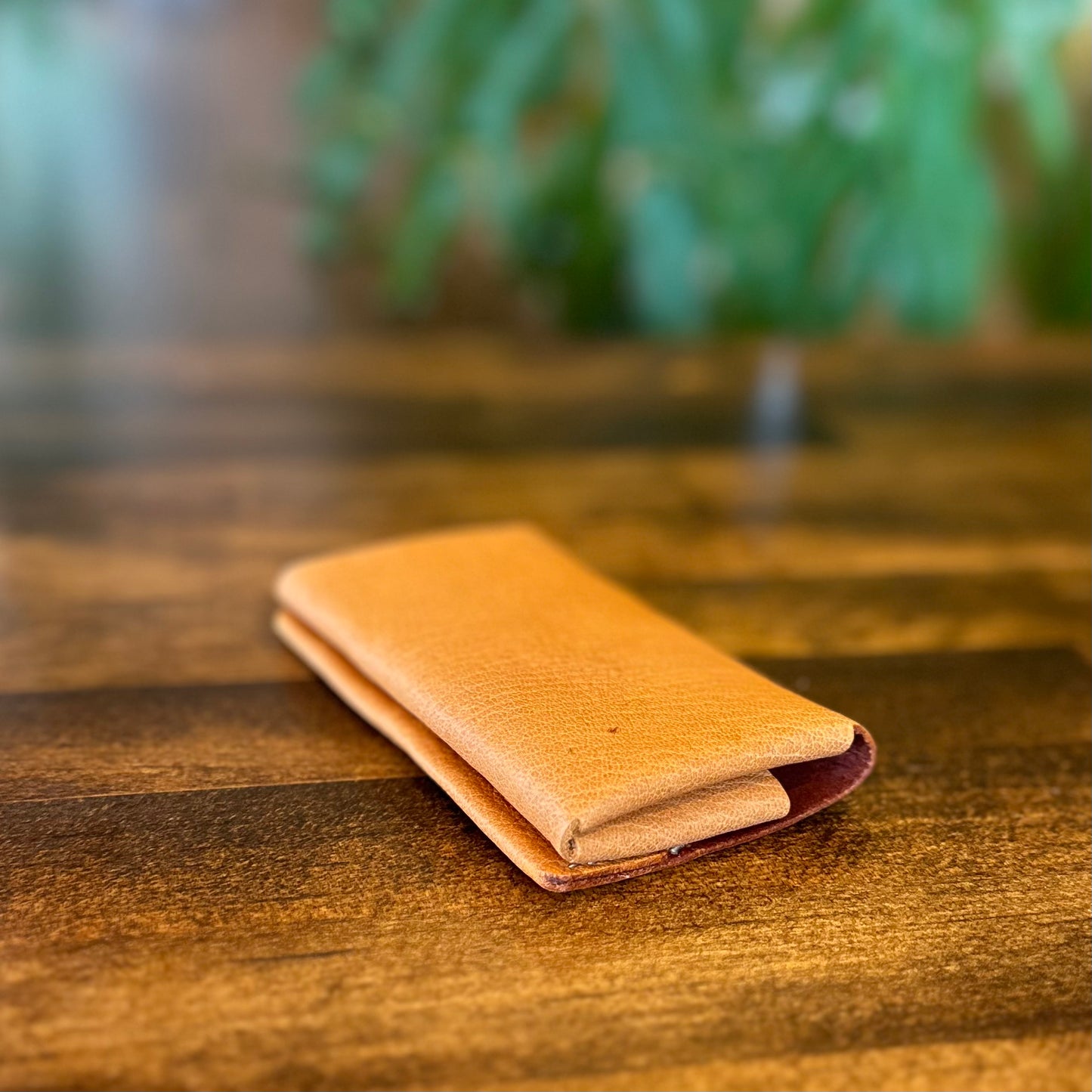 Smart business card holder, Yaku deer leather (camel)