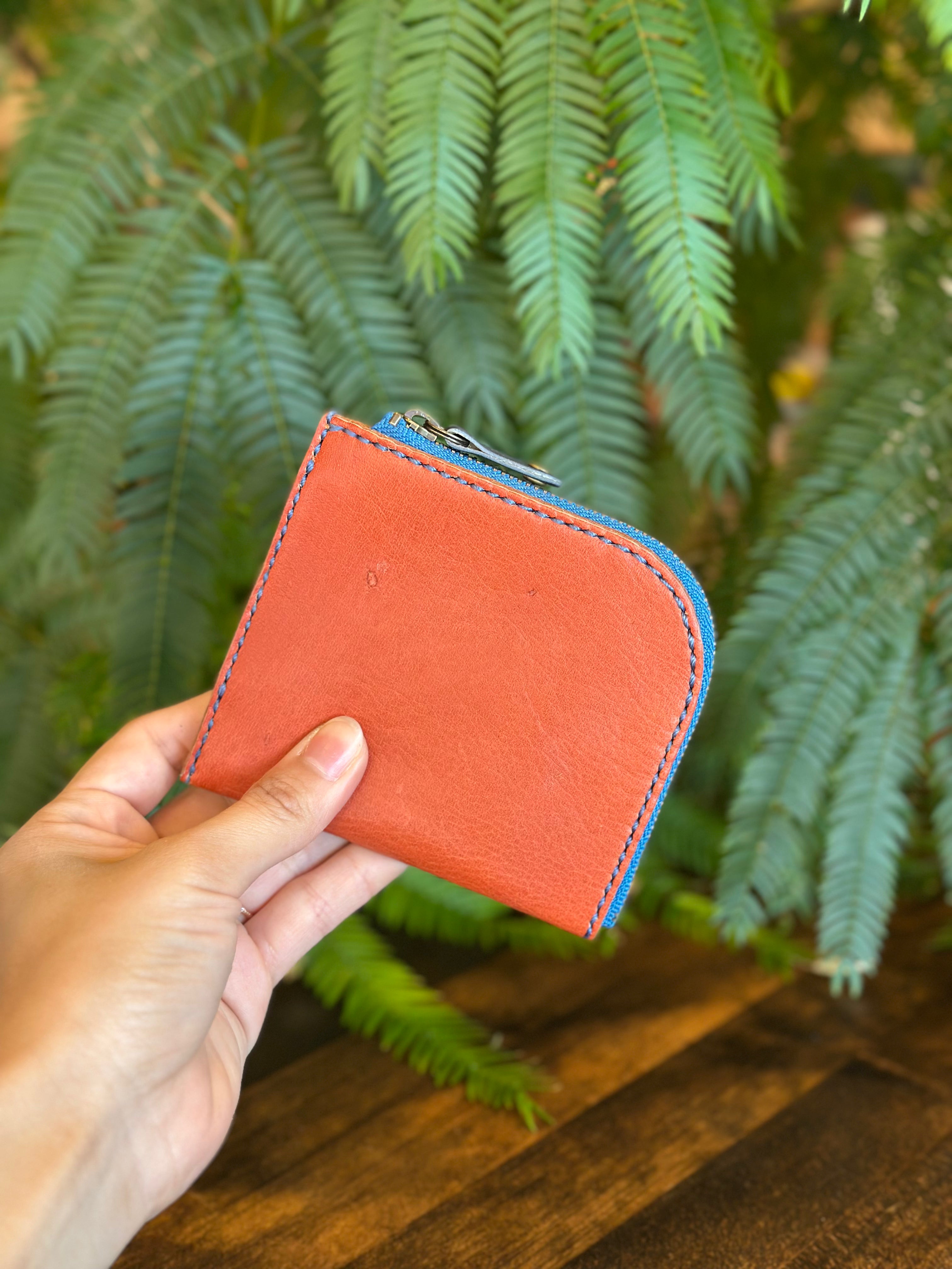 【屋久鹿革】島財布・煉瓦【限定カラー】