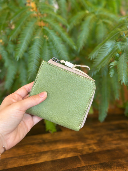 【屋久鹿革】究極の島財布（苔色）