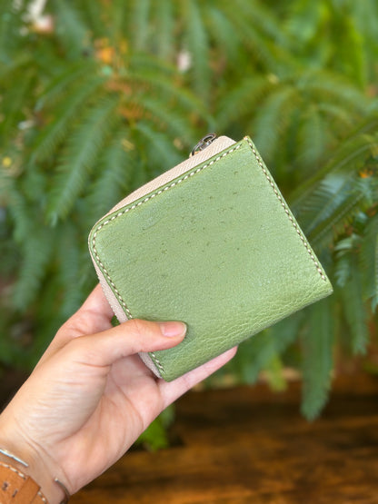 【屋久鹿革】究極の島財布（苔色）