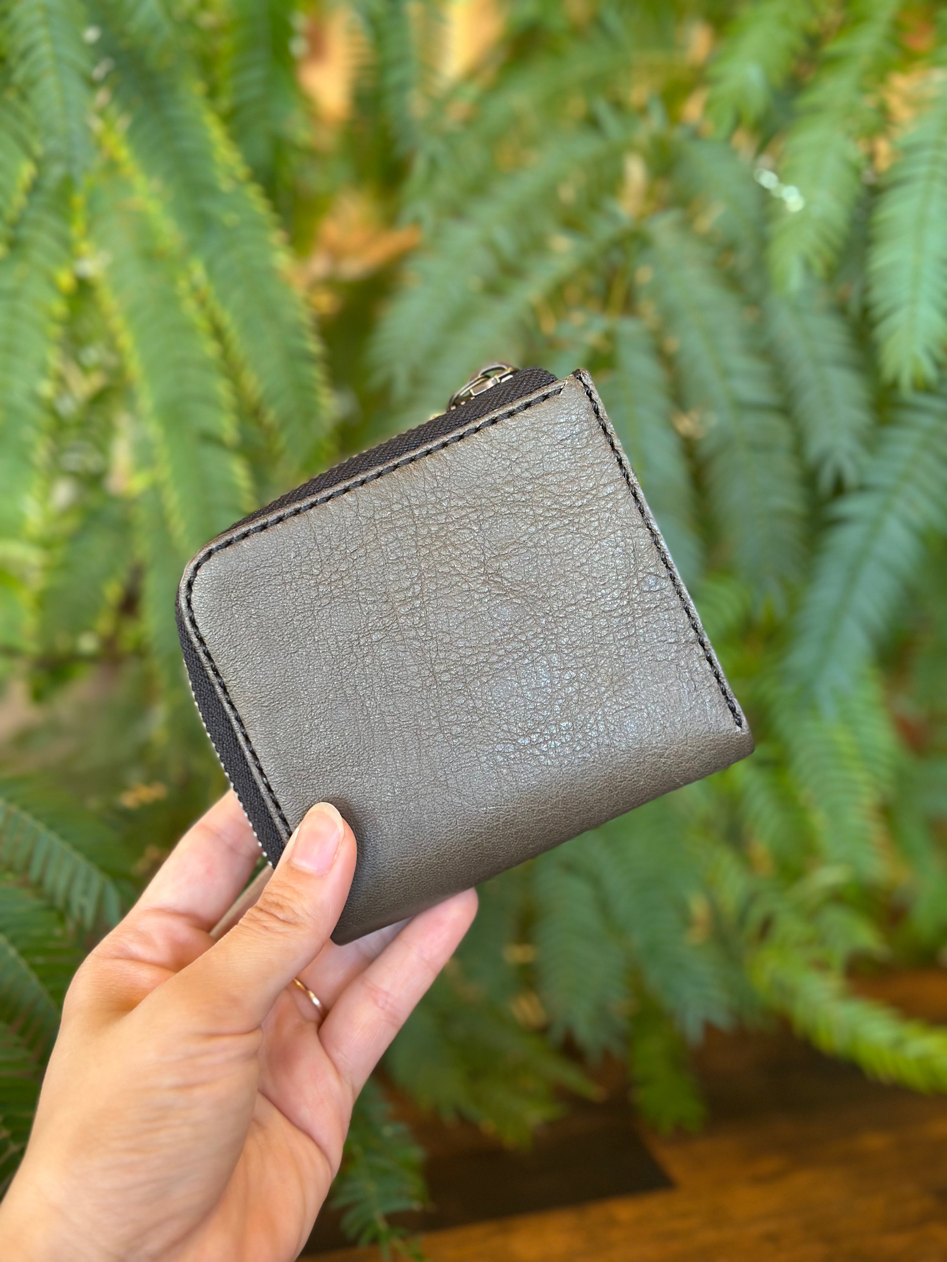 【屋久鹿革】究極の島財布（カーキ）