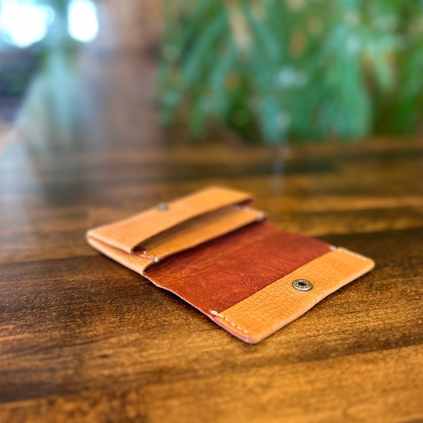 Smart business card holder, Yaku deer leather (camel)