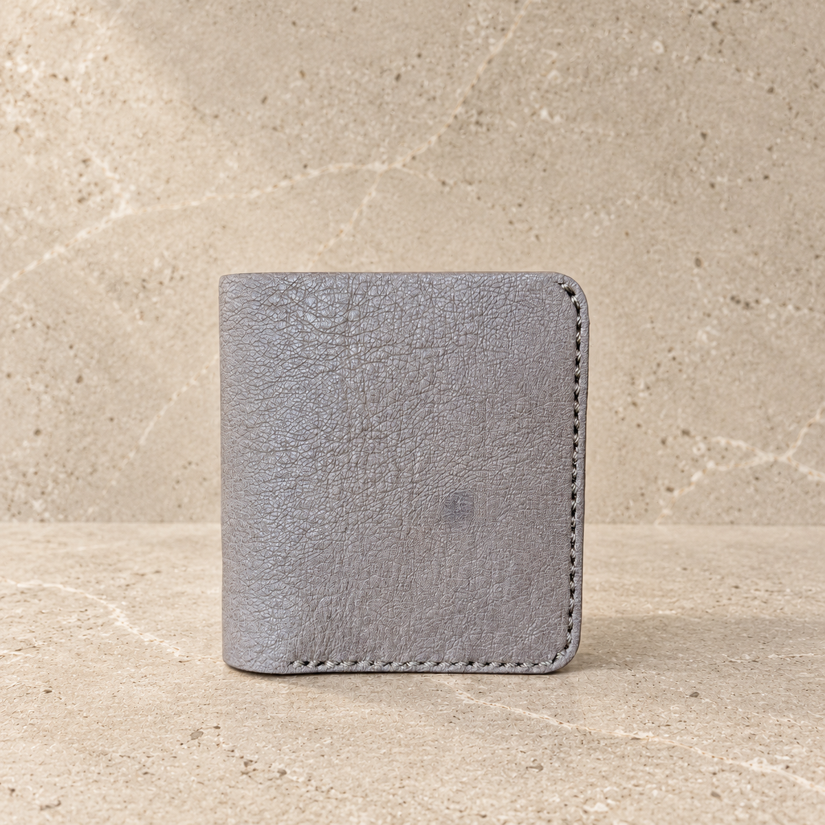【屋久鹿革】家計管理Wallet／チャコール×ブラック×ダークグリーン