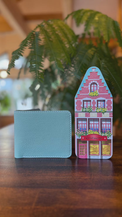 【屋久鹿革】二つ折り財布(ベルギー・ブルージュ)【1点物】