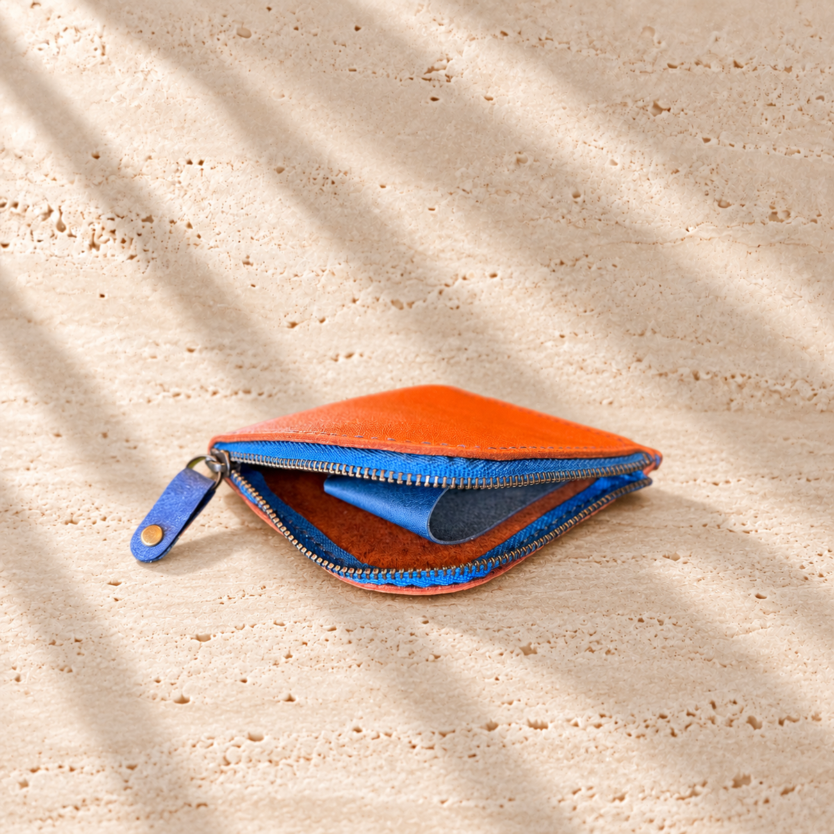[Yakushika Deer Leather] Island Wallet / Camel