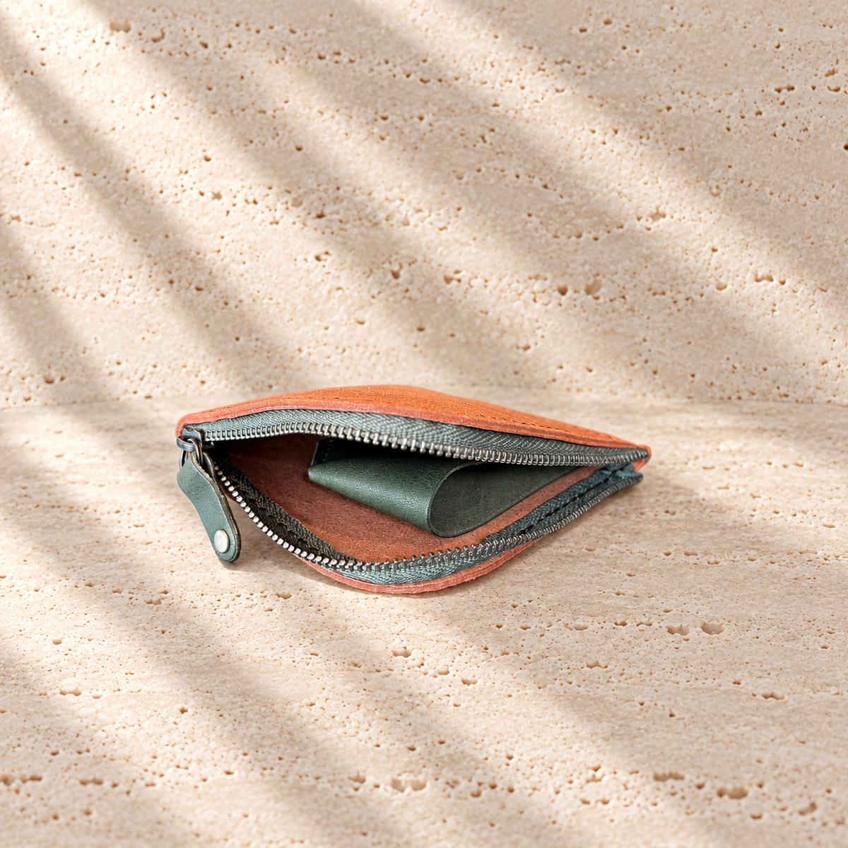 [Yakushika Deer Leather] Island Wallet / Camel