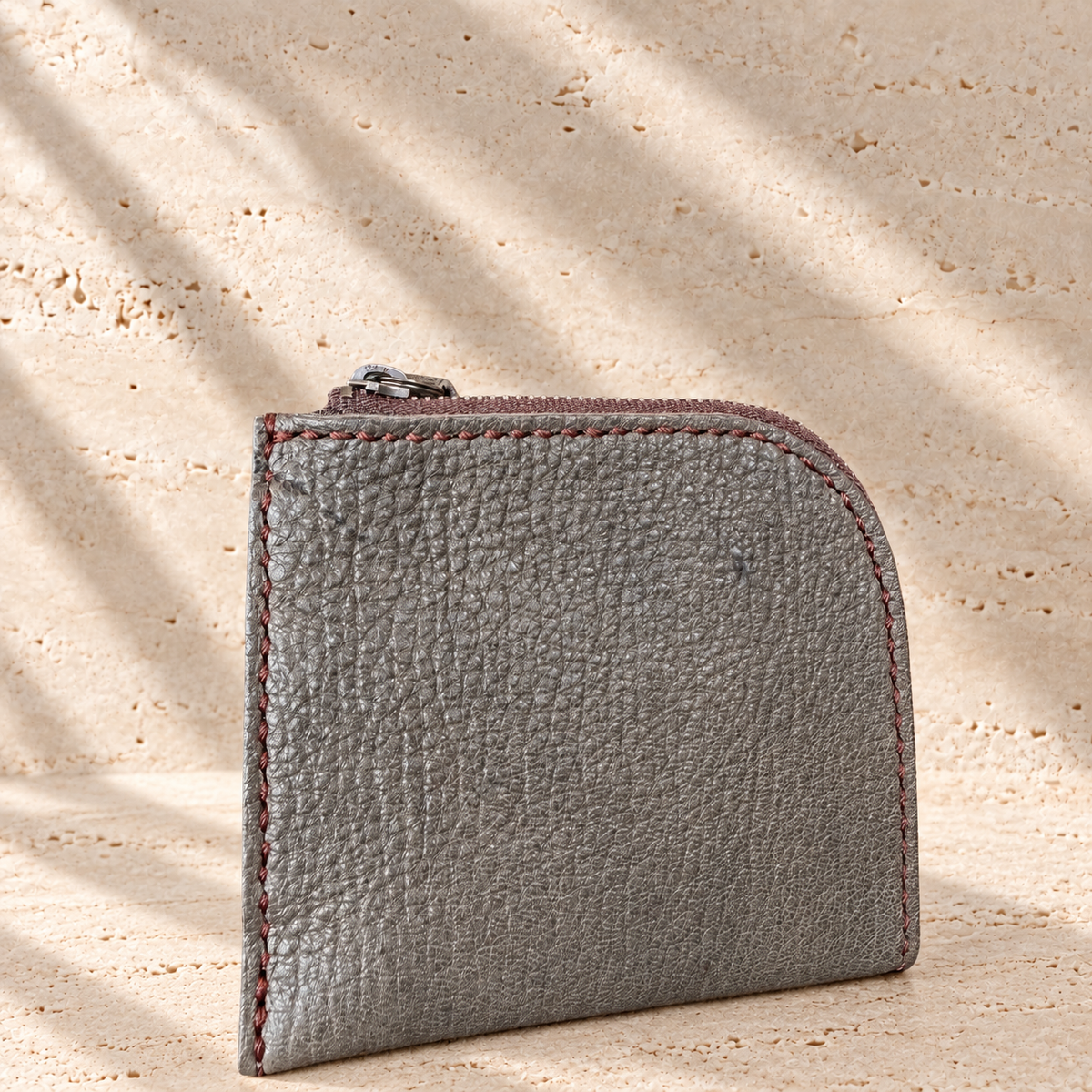[Yakushika Deer Leather] Island Wallet / Khaki