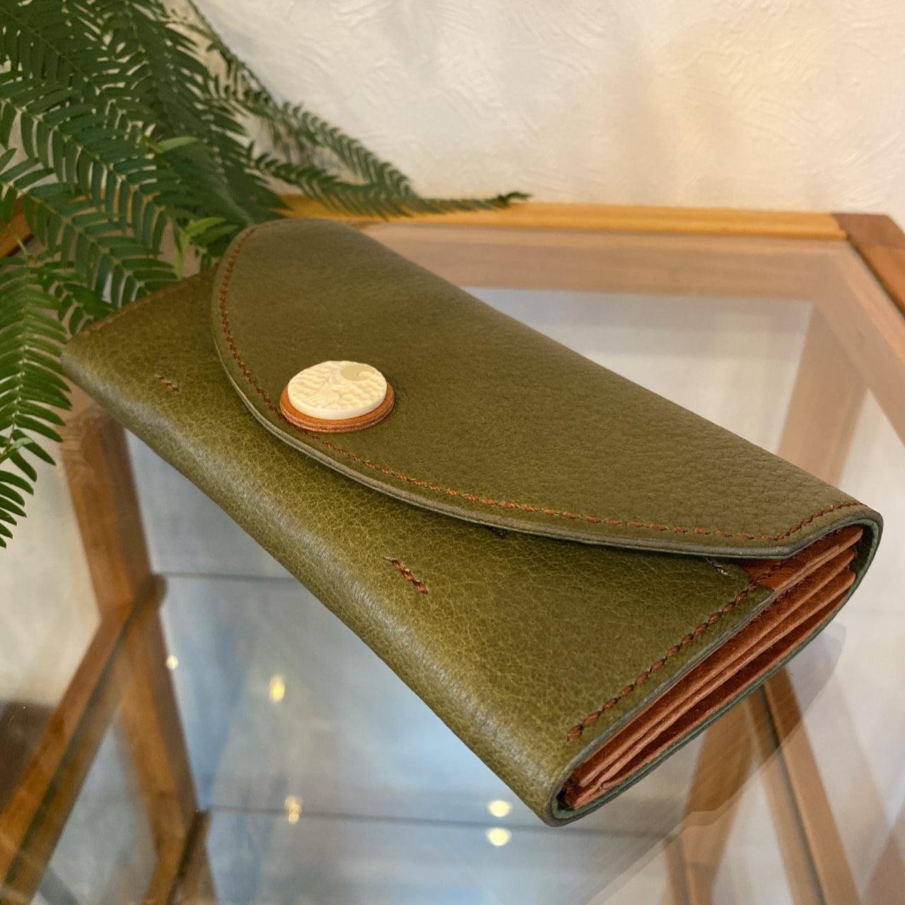 【屋久鹿革】ヤクシカと三日月のロングウォレット【受注生産】